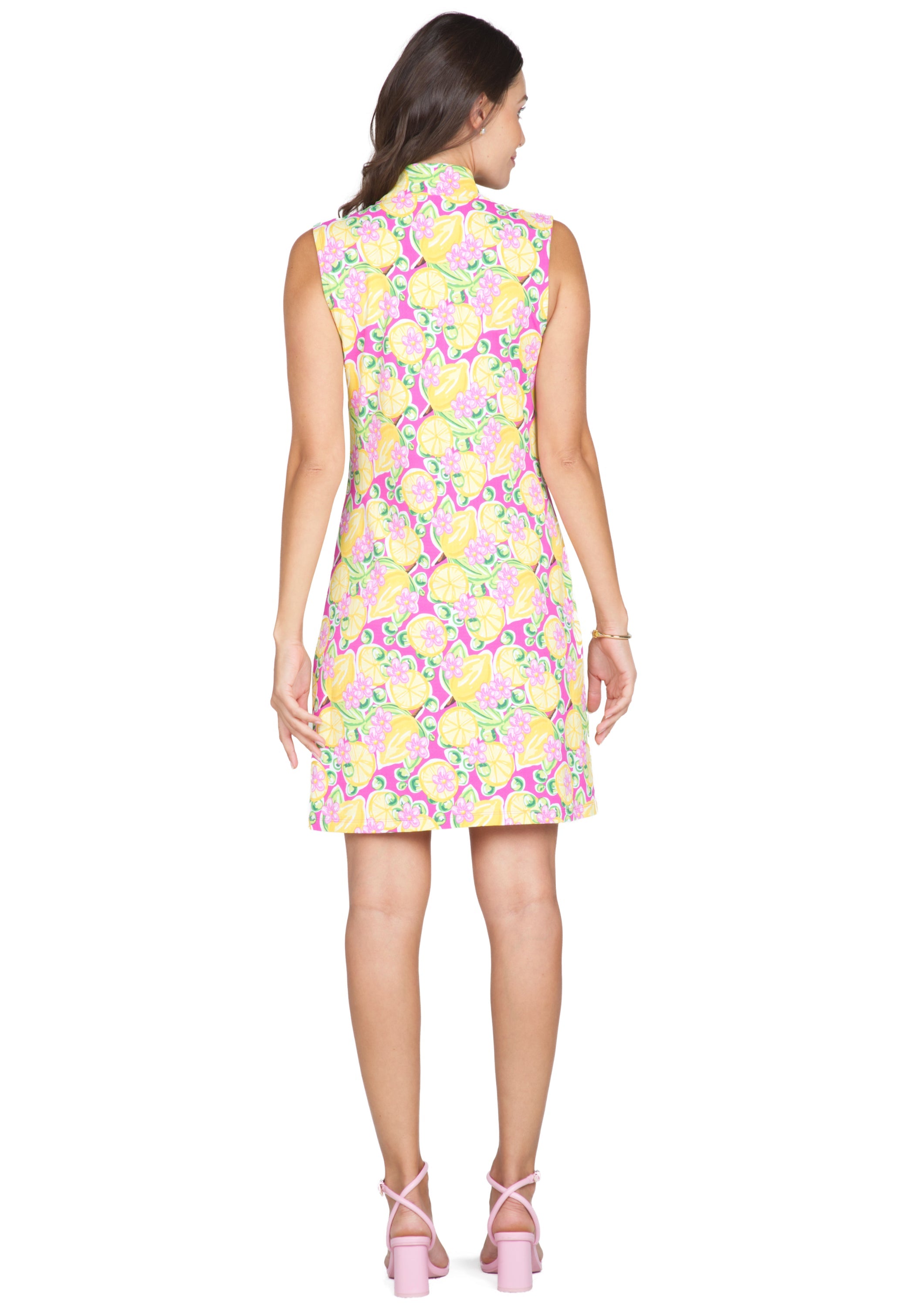 Calista Print Sleeveless Mock Dress – 58652