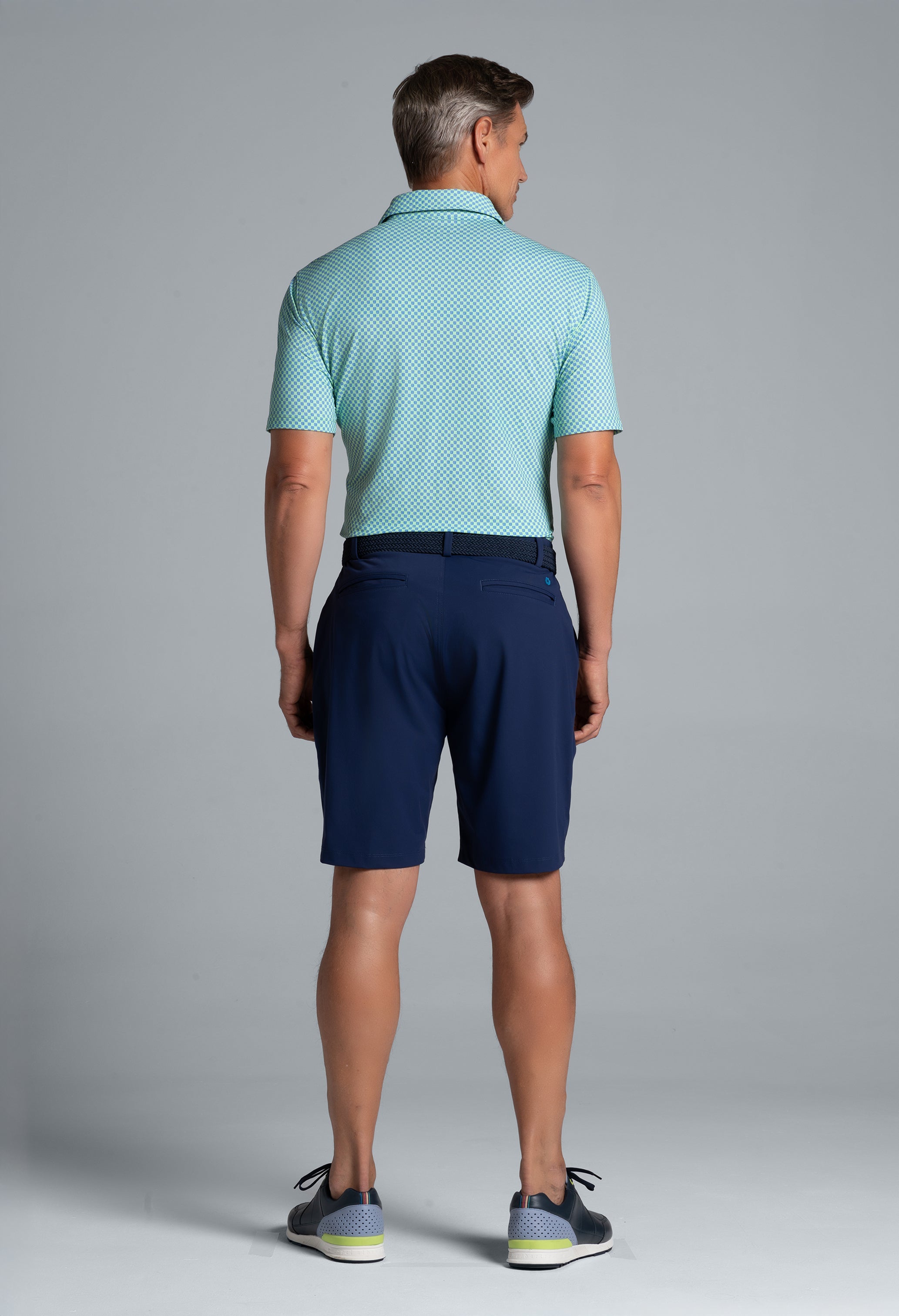 Square Spiral Print Short Sleeve Polo – 94169 (Modern Fit)