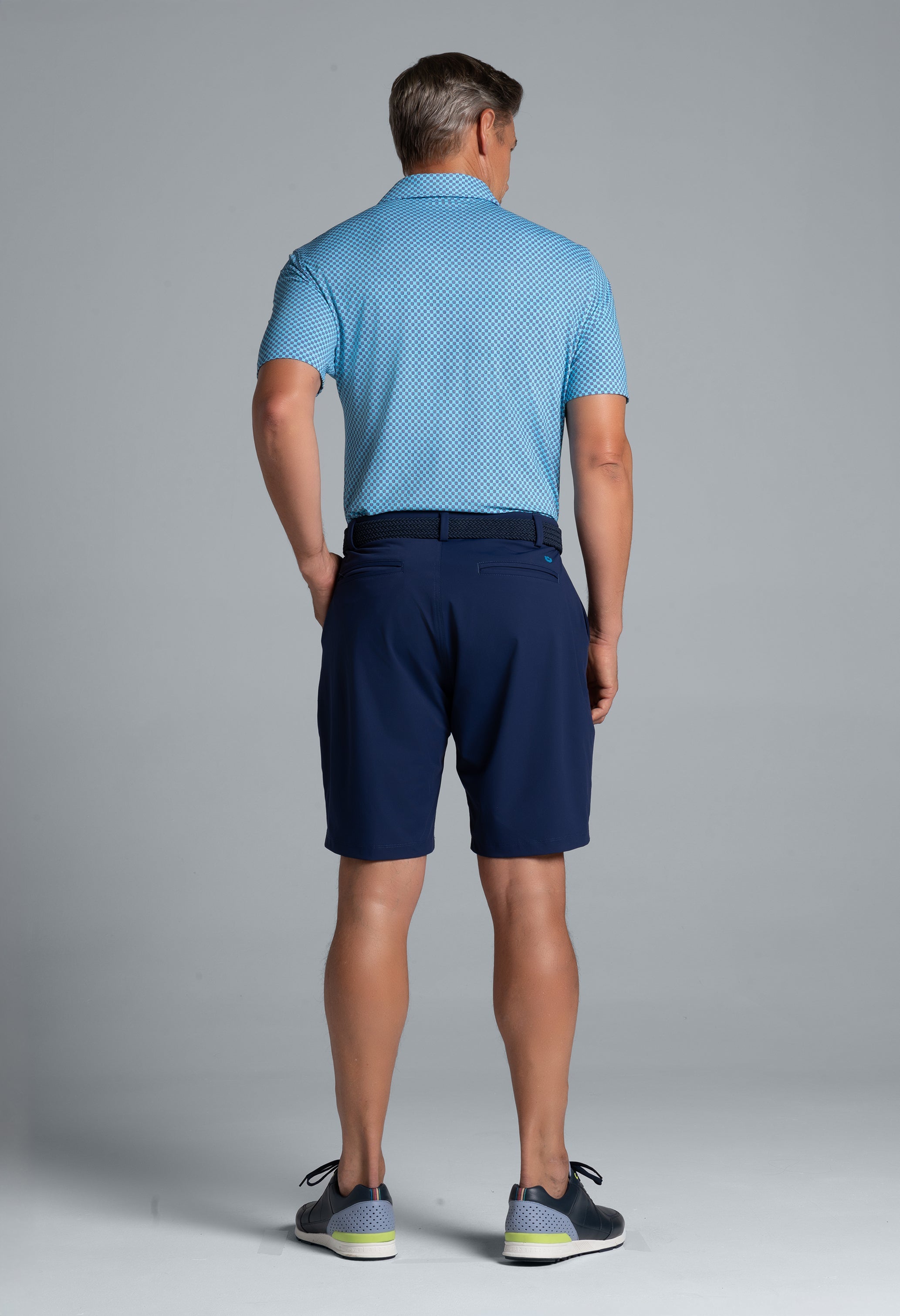 Square Spiral Print Short Sleeve Polo – 94169 (Modern Fit)