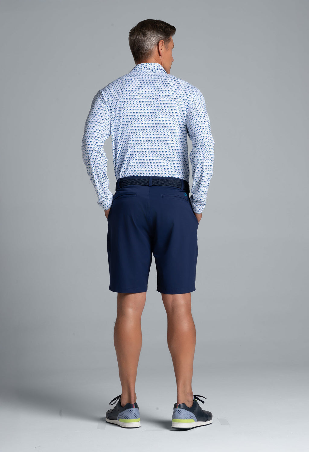 Beach Day Print Long Sleeve Polo – 95174 (Modern Fit)